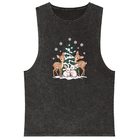 Peaceful Forest Mineral Wash Tank Tops