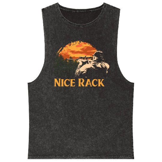 Nice Rack Deer Hunting Elk Hunter Animal Stalking Mineral Wash Tank Tops