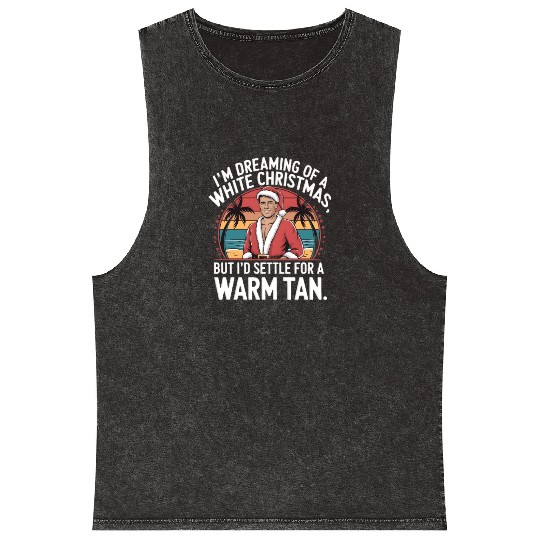 I'm dreaming of a white Christmas Mineral Wash Tank Tops