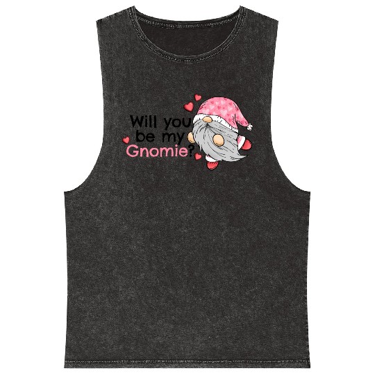 Gnomes Valentines Revelin, Valentines Retro Mineral Wash Tank Tops