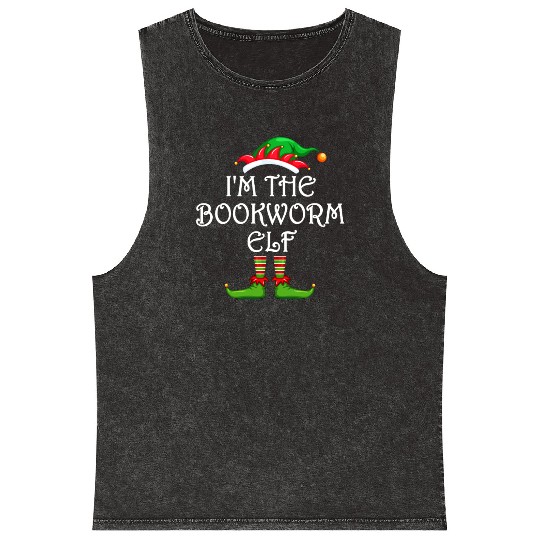 I'm The Bookworm Elf Mineral Wash Tank Tops Matching Family
