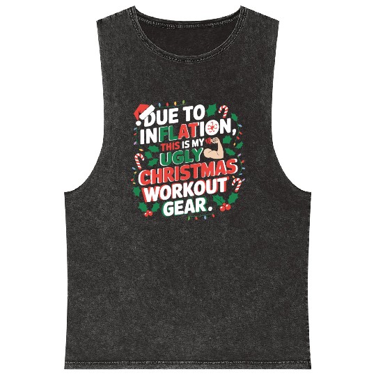 Inflation-Proof Christmas Workout Mineral Wash Tank Tops