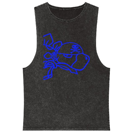 Dinosaur Pirate Stegosaurus Funny Dino Sabre Mouth Mineral Wash Tank Tops