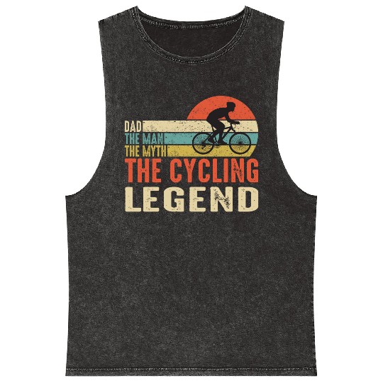 Dad: The Man, The Myth, The Legend - Bold Design Mineral Wash Tank Tops
