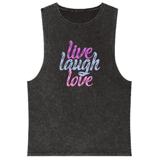 Live Laugh Love - Embrace the Joy Mineral Wash Tank Tops
