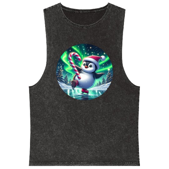 Penguin's Northern Lights Skate Mineral Wash Tank Tops