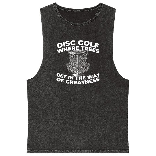 Disc Golf Frisbee Golf Tree Mineral Wash Tank Tops