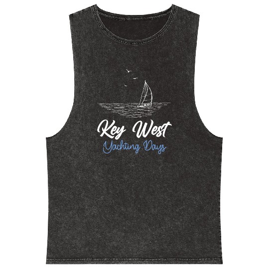 KEY-WEST FLORIDA YACHTING DAYS Sailing Outfit Mineral Wash Tank Tops