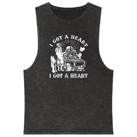 I Got A Heart Like A Truck Mineral Wash Tank Tops