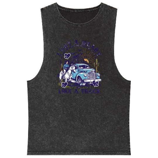 I Got A Heart Like A Truck Mineral Wash Tank Tops