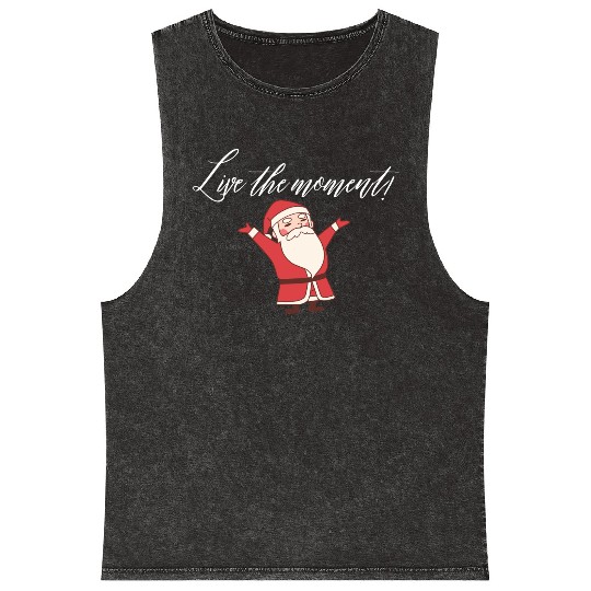 Santa's Joyful Moment Mineral Wash Tank Tops