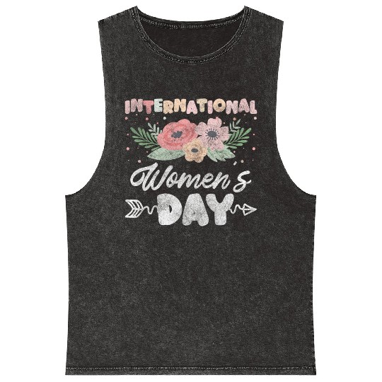 Women Female Power Important Frida Kahlo Mineral Wash Tank Tops