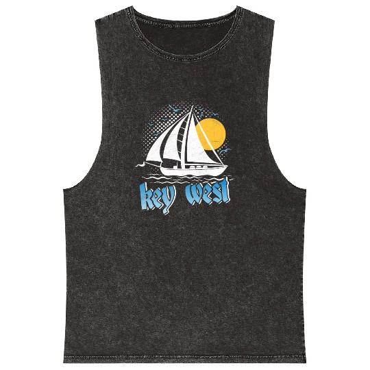 KEY-WEST FLORIDA Sunshine-State West Keys Mineral Wash Tank Tops