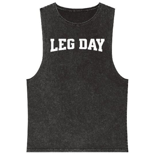 Leg Day Gym Pump Mineral Wash Tank Tops