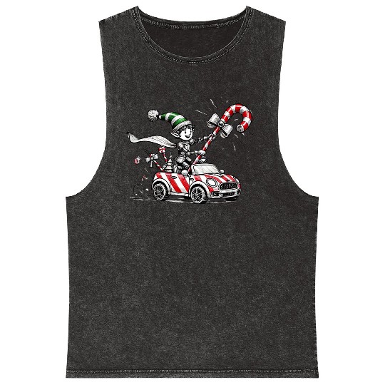 Elf Candy Joust Mineral Wash Tank Tops