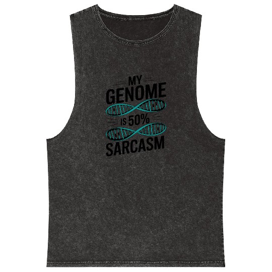 Sarcastic Genealogy DNA Test Genetics Biologist Mineral Wash Tank Tops
