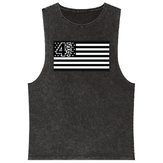 Trump 45 47 President Trump Republican Mineral Wash Tank Tops