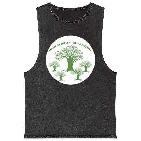 Green Tree Environmentalism Advocacy Mineral Wash Tank Tops