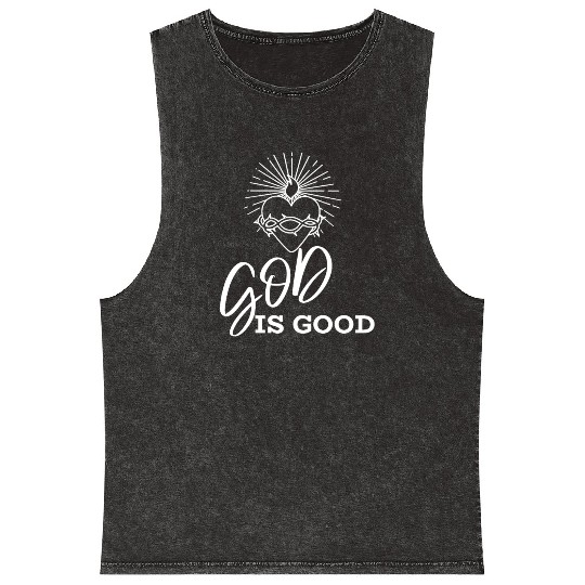 God is good Mineral Wash Tank Tops