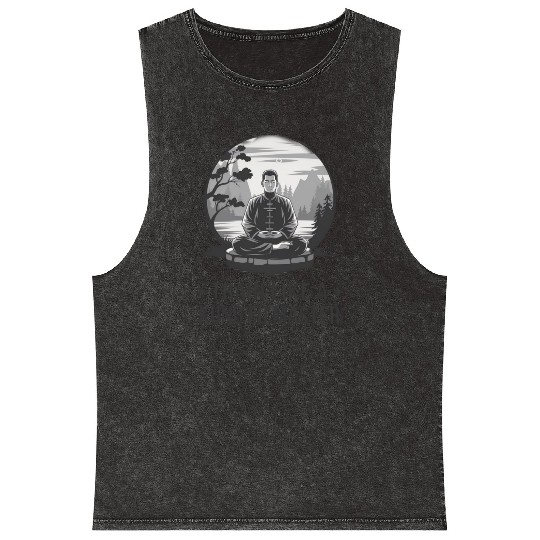 Master Kung Fu Spirit Mineral Wash Tank Tops