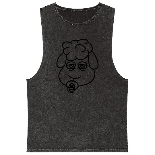 Sheep Baby Toddler Face Pacifier Child Head Lamb Mineral Wash Tank Tops