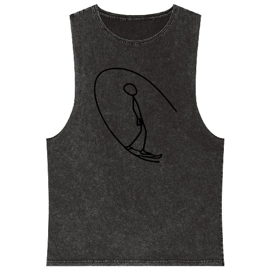 Surfer surfing the wave Mineral Wash Tank Tops