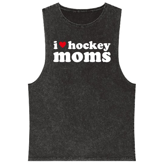 I Heart Hockey Moms | I Love Hockey Moms Mineral Wash Tank Tops