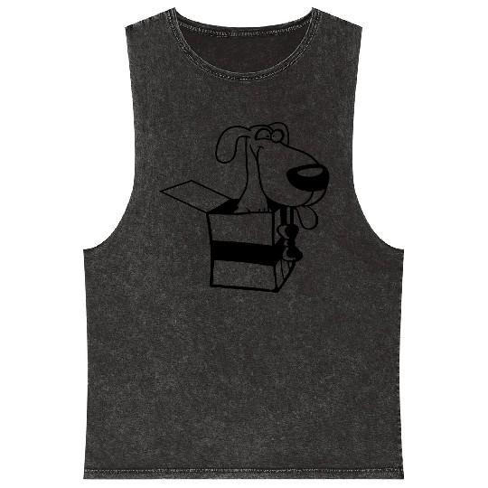 Dog Pet Gift Box Funny Crazy Surprise Fun Puppy Mineral Wash Tank Tops