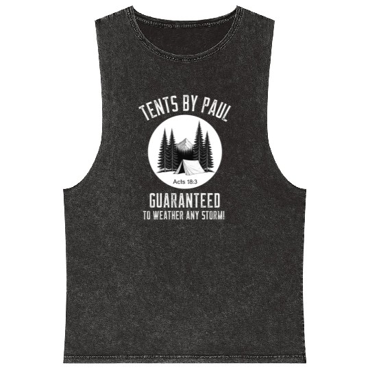 Tents by Paul Guaranteed to Weather Any Storm! Mineral Wash Tank Tops