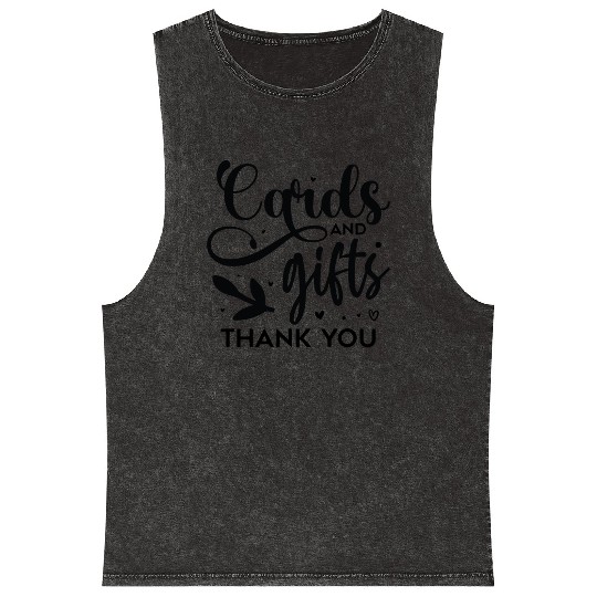 Cards And Gifts Thank You Mineral Wash Tank Tops