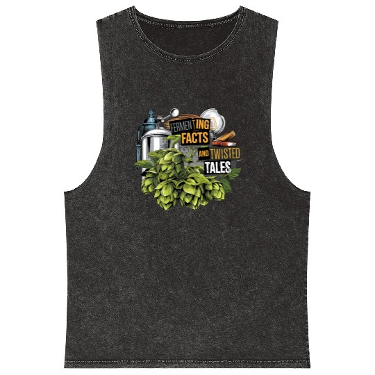 Craft Beer Brewing & True Crime Twisted Tales Mineral Wash Tank Tops