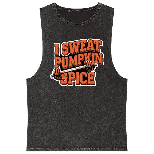 I Sweat Pumpkin Spice 5 Mineral Wash Tank Tops