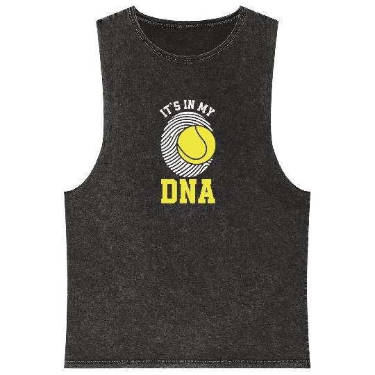 Tennis It's In My DNA Passion Mineral Wash Tank Tops
