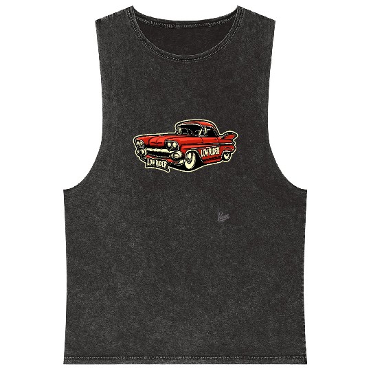Classic Cholo Lowrider Car Mineral Wash Tank Tops