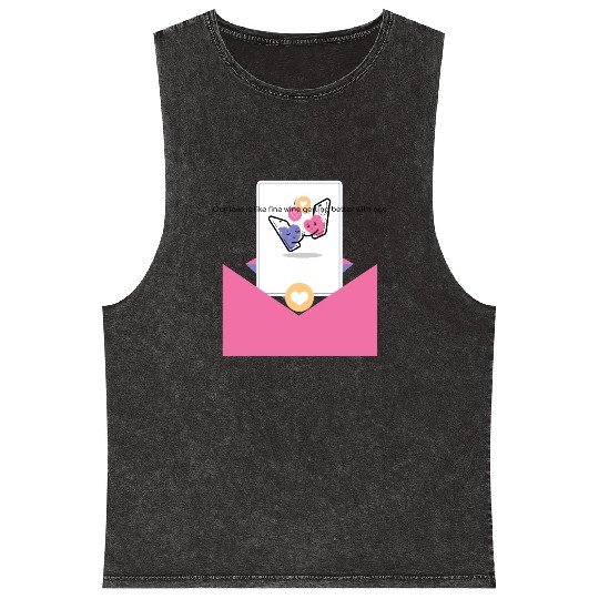 Getting Better with Age Valentine Day Mineral Wash Tank Tops