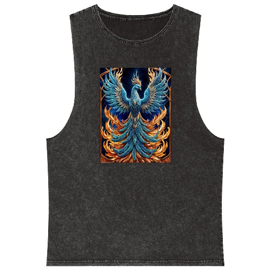 Flying Blue Phoenix Mineral Wash Tank Tops