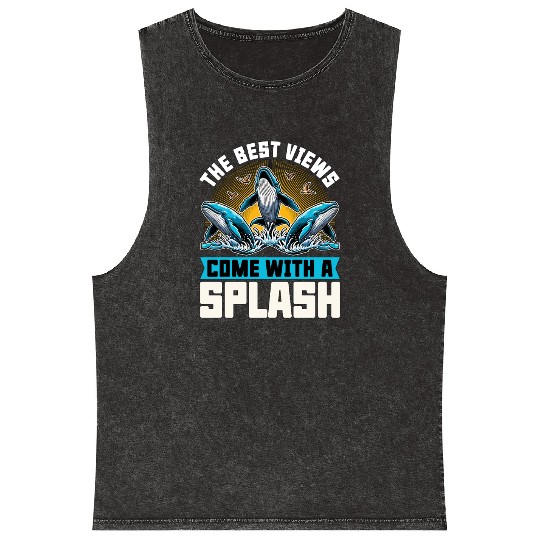 Whale Watching The Best Views Come With Sea Lover Mineral Wash Tank Tops