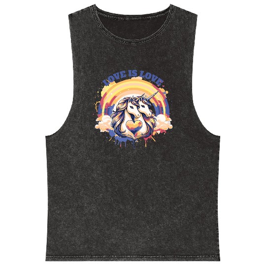 Love is Love Mineral Wash Tank Tops