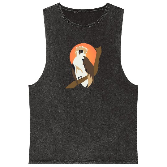 monkey- eating eagle Mineral Wash Tank Tops