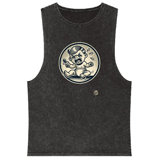 Spoiled Crybaby – Vintage Cartoon Mineral Wash Tank Tops