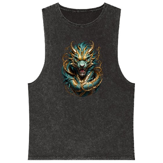 The chinese Dragon Mineral Wash Tank Tops