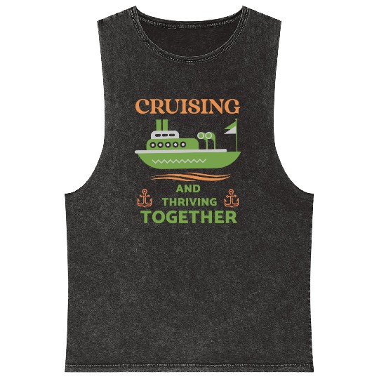 Cruising and Thriving Together Mineral Wash Tank Tops