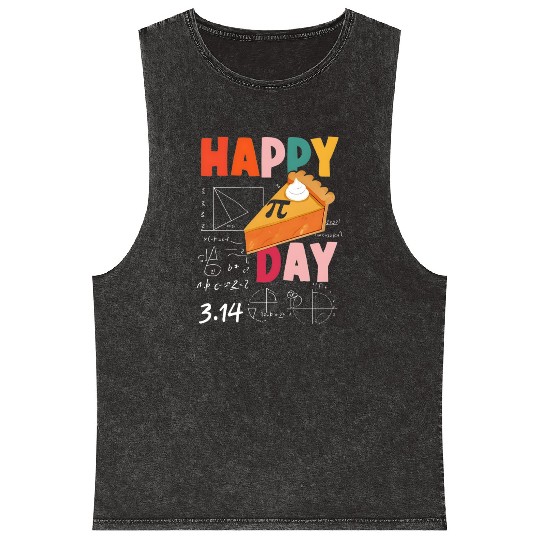 Pi Day 3.14 Pie Math Science Pi Symbol Teachers Mineral Wash Tank Tops