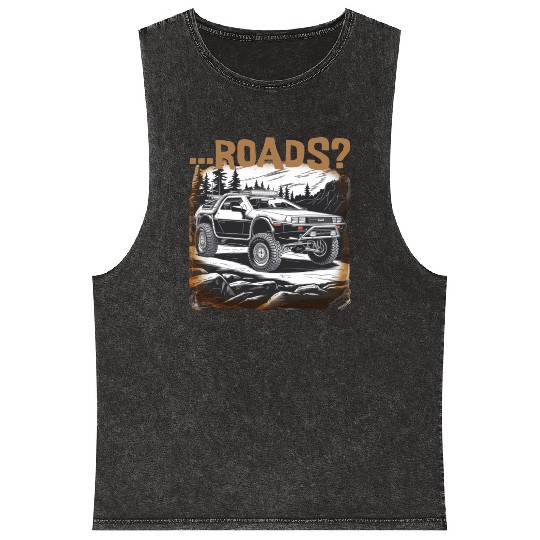 Off-road Delorean Mineral Wash Tank Tops