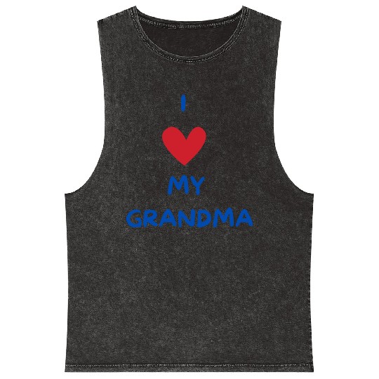 I Love My Grandma Mineral Wash Tank Tops