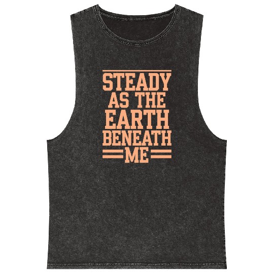 Steady As The Earth Beneath Me Taurus Zodiac Mineral Wash Tank Tops
