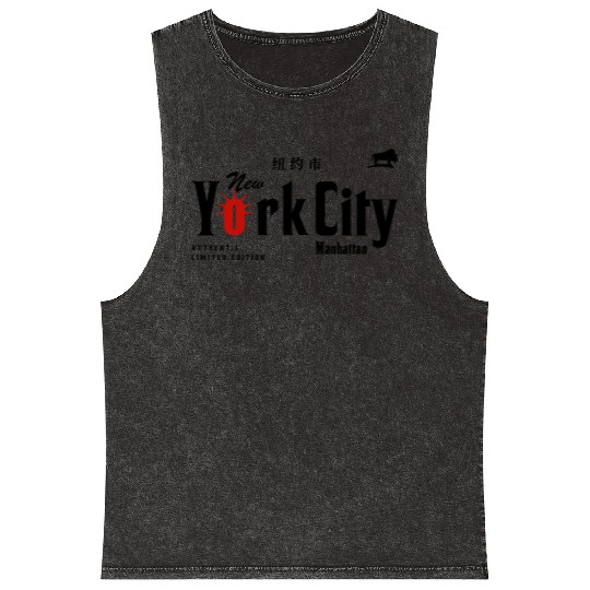 New York City - Manhattan Mineral Wash Tank Tops