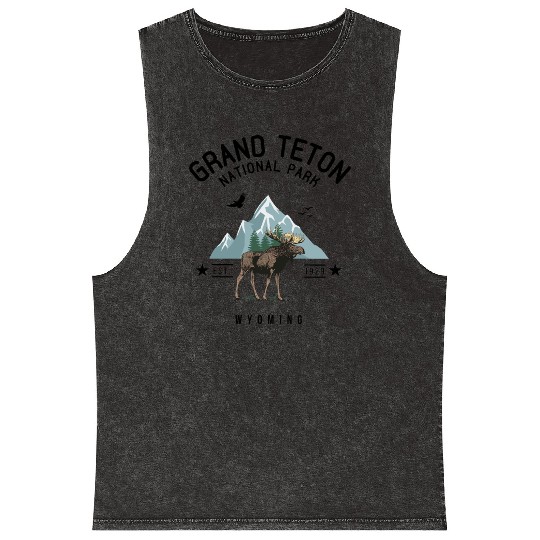Grand Teton National Park Est. 1929 Wyoming Mineral Wash Tank Tops