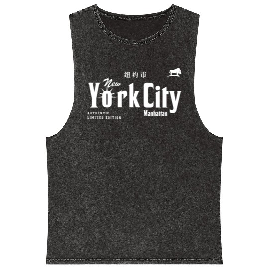 New York City, Manhattan Mineral Wash Tank Tops