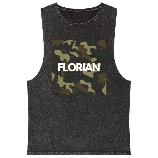 Florian Name Mineral Wash Tank Tops Men Good Quality Camouflage